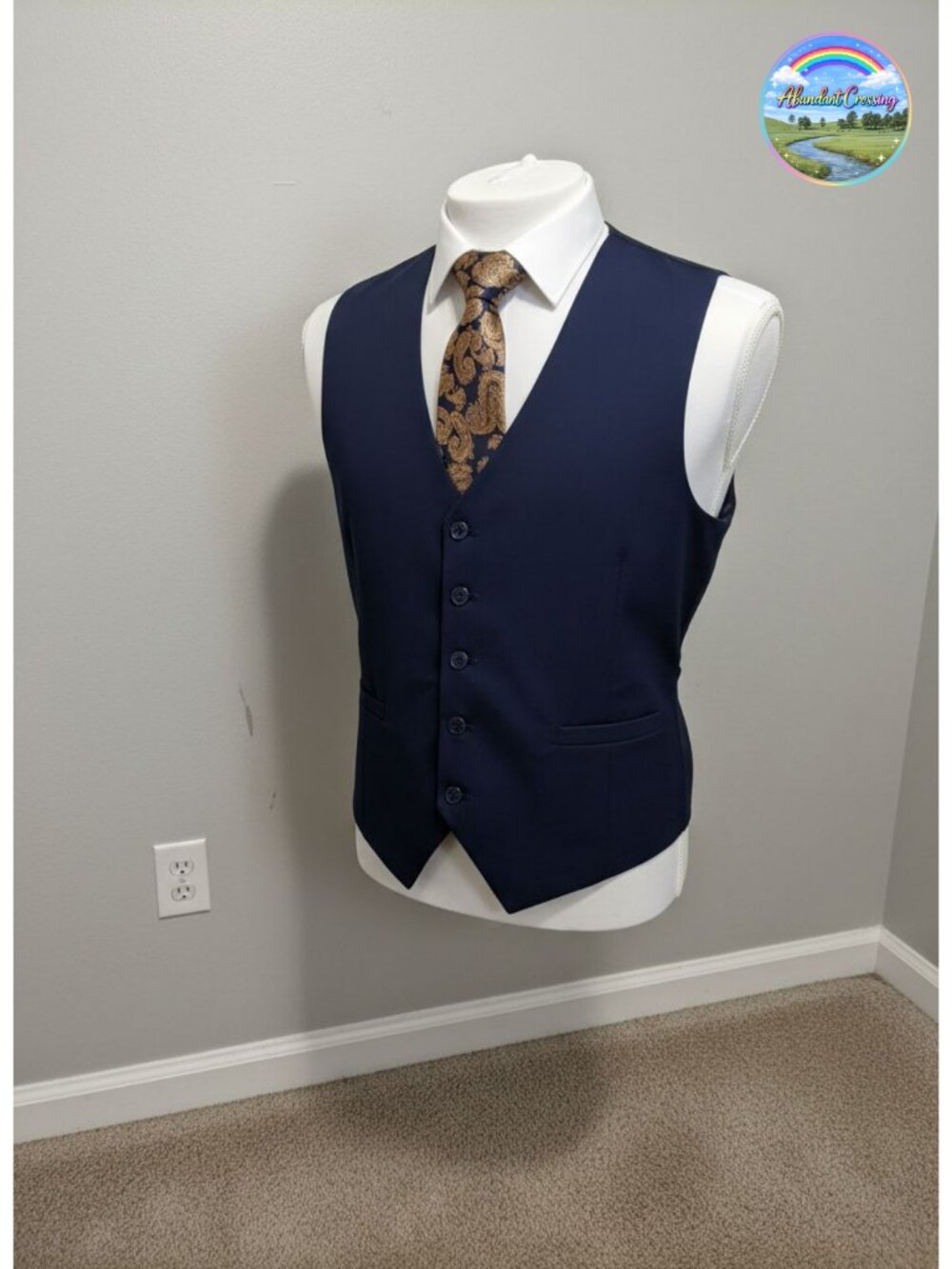 Men's Suit Vest Business Formal Dress Waistcoat Solid Color V-Neck 5-Button
